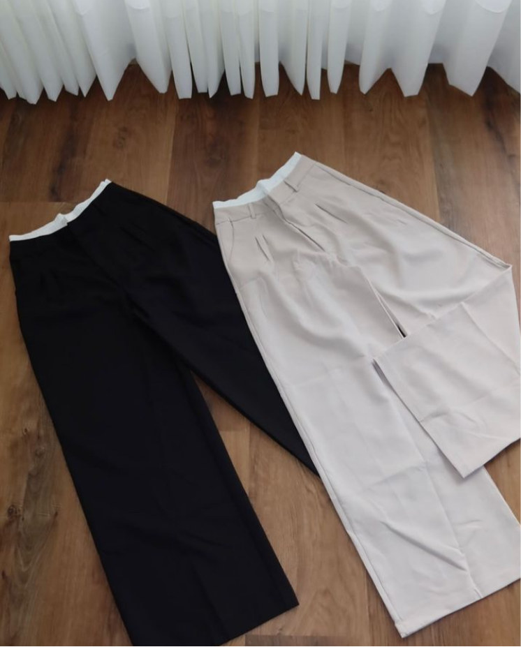 Pant borde blanco