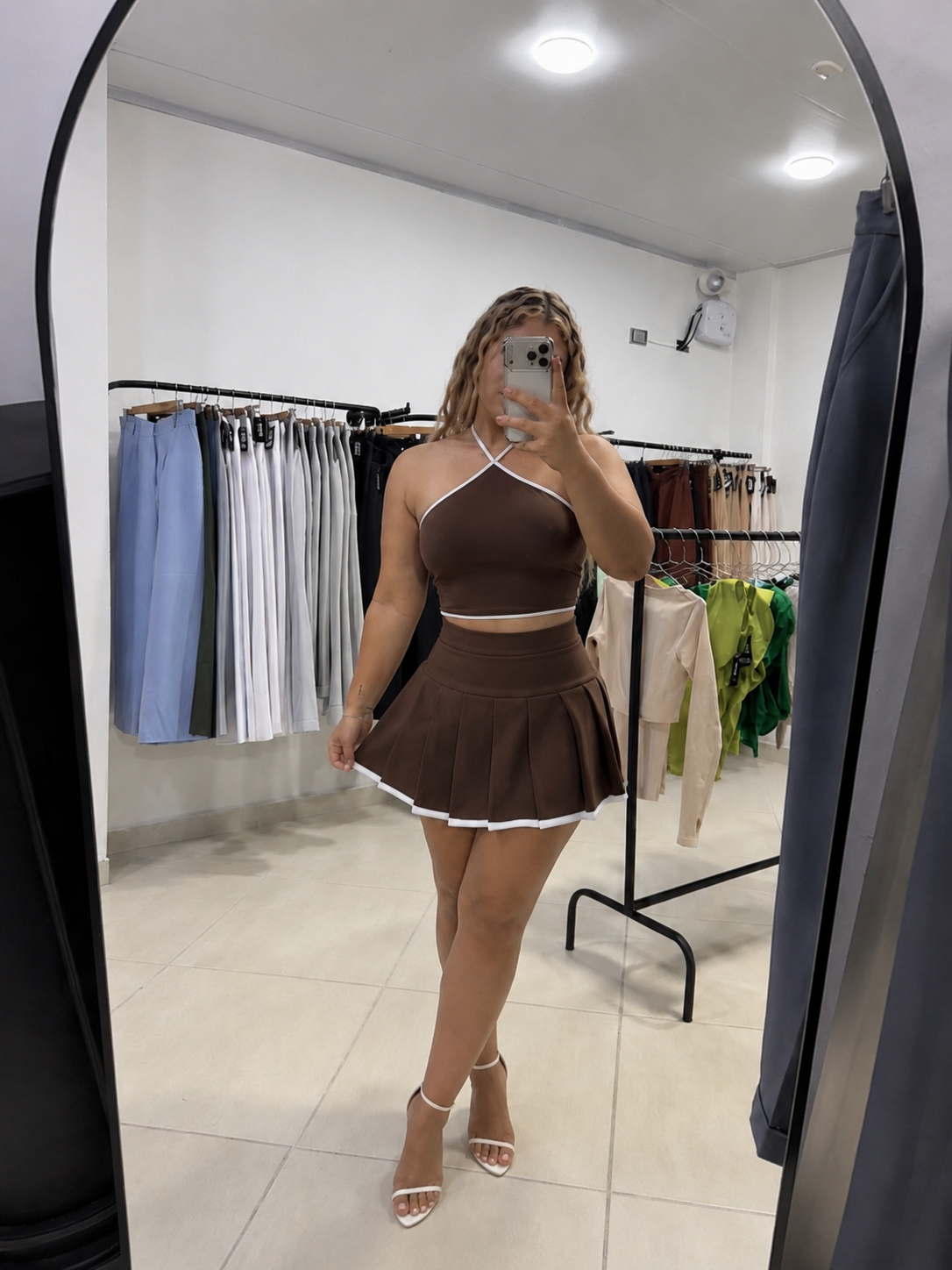 Faldashort de pliegues más top