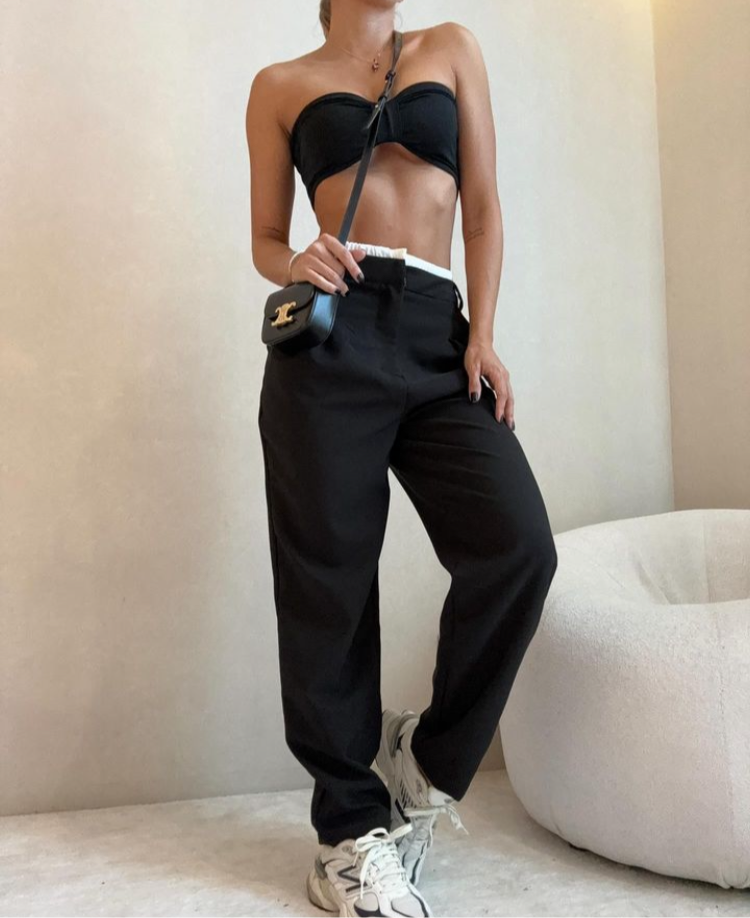 Pant borde blanco