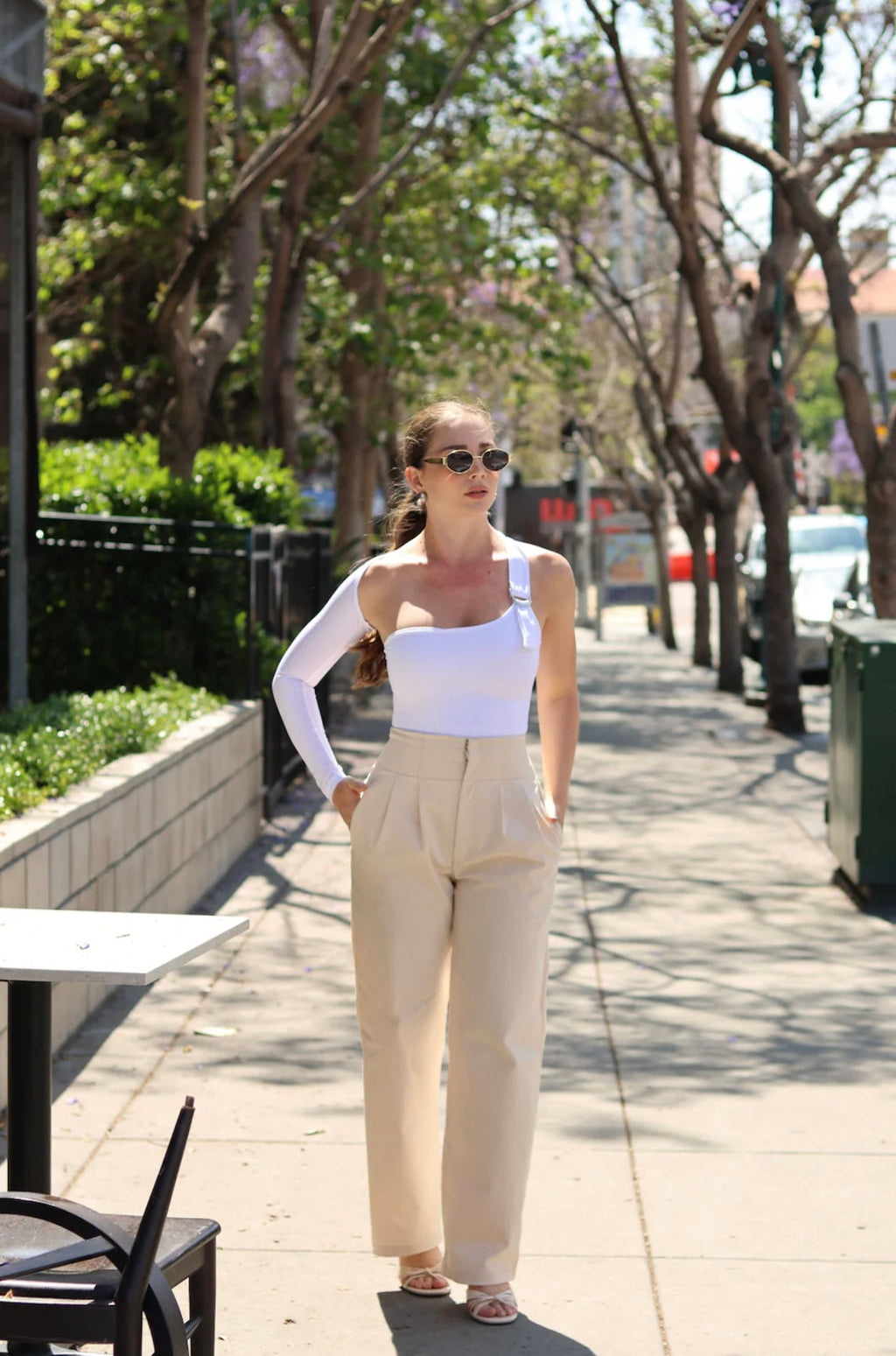 Pantalon resorte pretina ancha