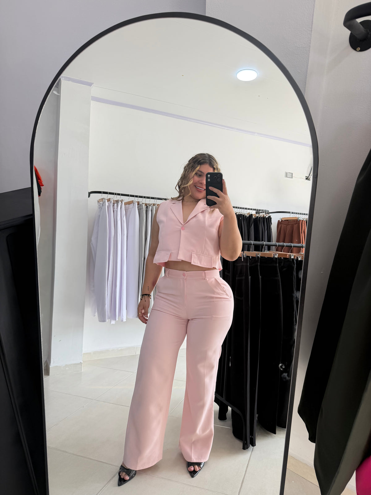 Pantalon con resorte y sin pinzas